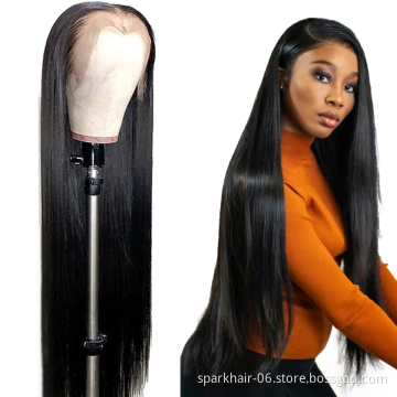 Lace Frontal Wig Vendors Wholesale Straight Transparent HD Lace Front Wigs For Black Women 100 Virgin Brazilian Human Hair Wigs